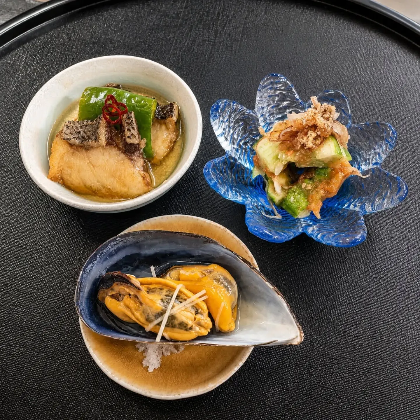 季節の前菜三種。